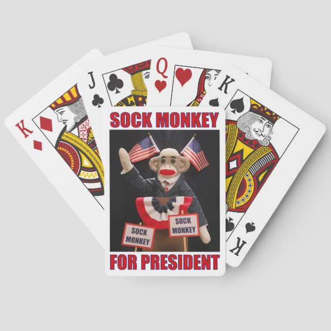Jeu De Cartes Sock Monkey, président (dos)