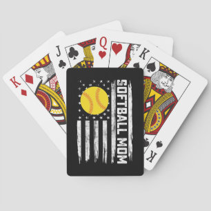 Jeu De Cartes Softball Mom American Us Drapeau Fête Vintage des 
