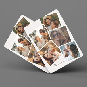 Jeu De Cartes Soirée de jeux de famille personnalisée Collage de