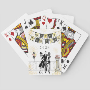 Jeu De Cartes Soirée du Nouvel An moderne et élégant