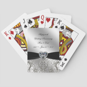 Jeu De Cartes soixantième Anniversaire de noces de diamant