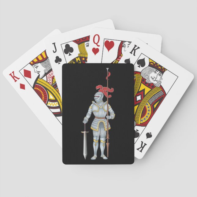 Jeu De Cartes Soldat attendant de combattre (dos)