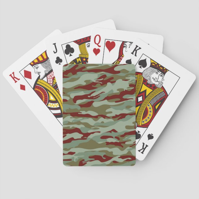 Jeu De Cartes Soldat du camp de départ de l'Armée de Camouflage  (dos)