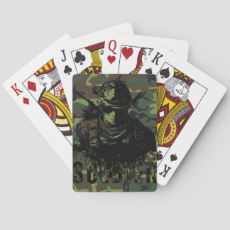 Jeu De Cartes Soldat Jouant aux cartes