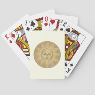 Jeu De Cartes Soleil - Détail solaire de la carte antique vers 1