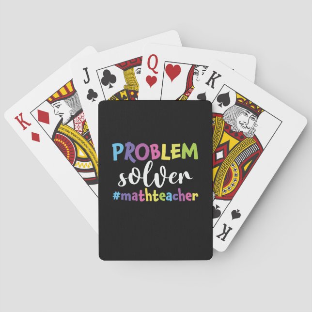 Jeu De Cartes Solveur du problème de l'enseignant en mathématiqu (dos)