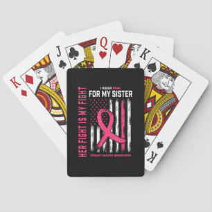Jeu De Cartes Son combat est mon combat Je porte le rose Soeur C