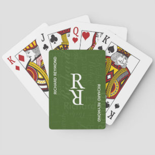 Jeu De Cartes Son nom personnalisé vert