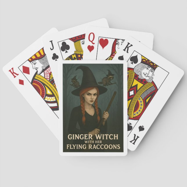 Jeu De Cartes Sorcière de gingembre avec ses ratons volants (dos)