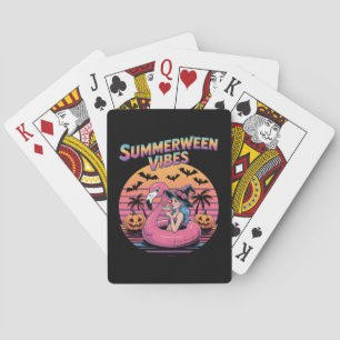 Jeu De Cartes Sorcière des Vibes Summerween Flamant Rose