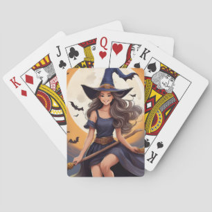 Jeu De Cartes Sorcière d'Halloween Jouer des cartes