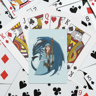 Jeu De Cartes  Sorcière du Dragon Bleu Flocons de Neige