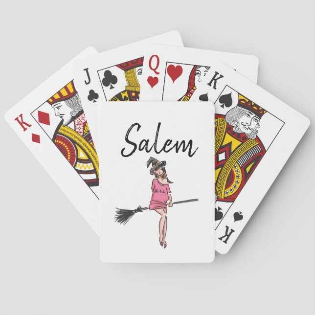 Jeu De Cartes Sorcière "Salem Massachusetts" / Halloween (dos)