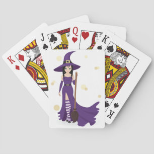 Jeu De Cartes Sorcière violette avec chambre