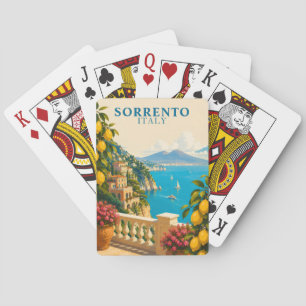 Jeu De Cartes Sorrento Italie Citrons Voyage Vintage