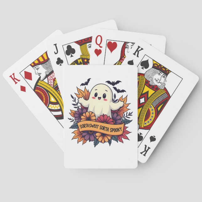 Jeu De Cartes Sorta Sweet Sorta Éffrayant Halloween Fantôme Auto (dos)
