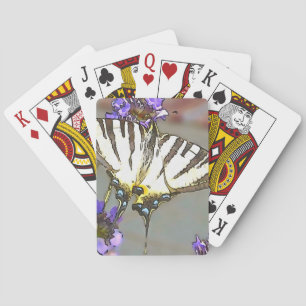 Jeu De Cartes Soudure Jaune Commune Sur Fleurs Lilac Noir O