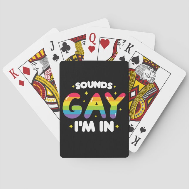 Jeu De Cartes Sounds Gay I'm In Funny LGBT Pride (dos)