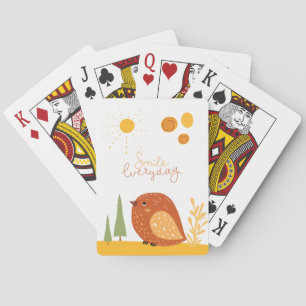 Jeu De Cartes Souriez tous les jours Boho Bird Soleil mou