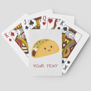 Jeu De Cartes Sourire mignon de taco de Kawaii