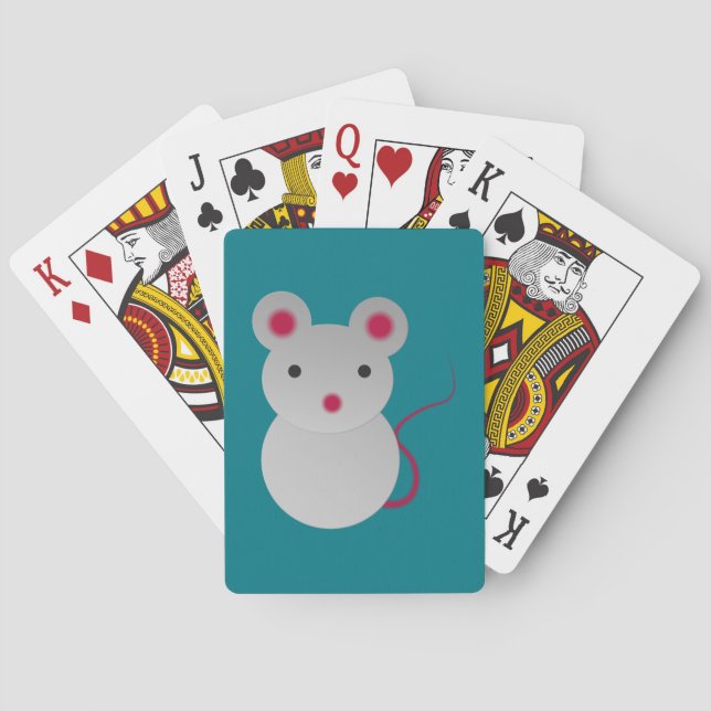 Jeu De Cartes Souris bébé mignonne (dos)