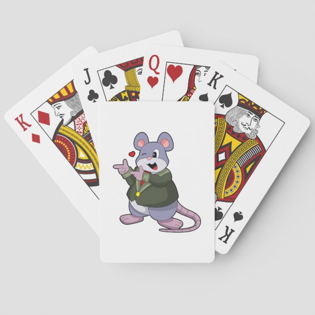 Jeu De Cartes Souris comme marié en costume (dos)