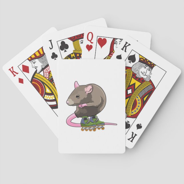 Jeu De Cartes Souris comme Patinage en ligne avec Patins en lign (dos)