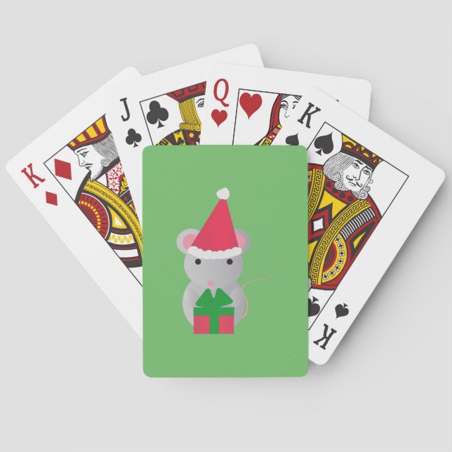 Jeu De Cartes Souris de Noël mignonne (dos)