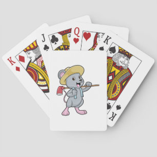 Jeu De Cartes Souris en fermier avec Ax et Casquette