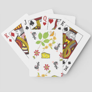 Jeu De Cartes Souris Fromage Floral Playing Card Deck