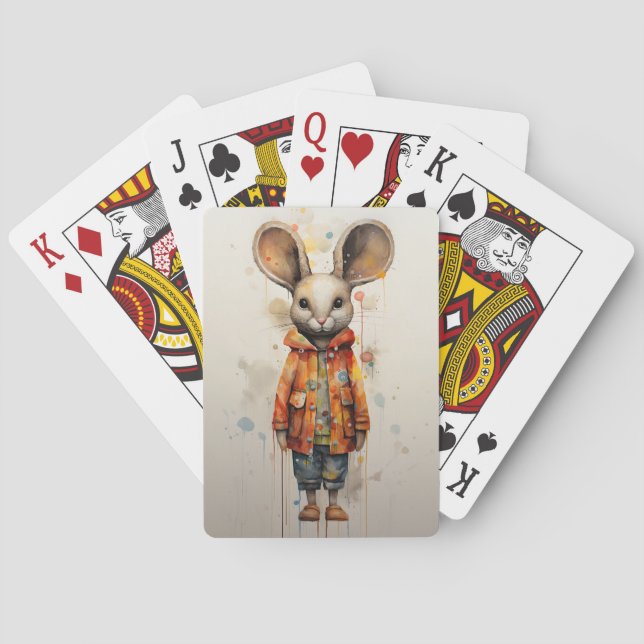 Jeu De Cartes Souris timide Abstraite (dos)
