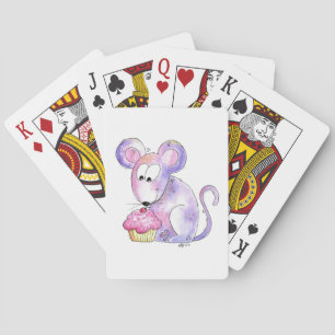 Jeu De Cartes Souris Whimsical mignonne avec Cupcake