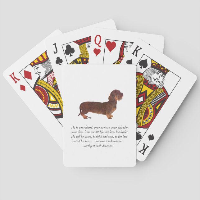 Jeu De Cartes Souvenir de teckel - mâle (dos)