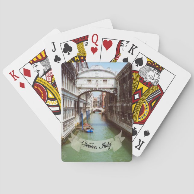 Jeu De Cartes Souvenir de Venise Italie Pont des Soupirs (dos)