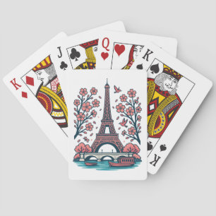 Jeu De Cartes Souvenir parisien Tour Eiffel Paris Cherry Tree