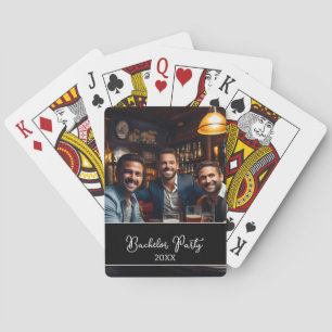 Jeu De Cartes Souvenir personnalisé d'enterrement de vie de garç