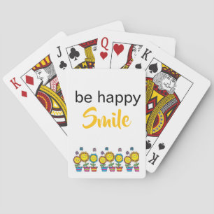 Jeu de cartes Soyez heureux Sourire Tournesols