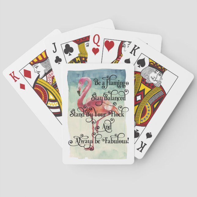 Jeu De Cartes Soyez un Flamant Restez Équilibré (dos)