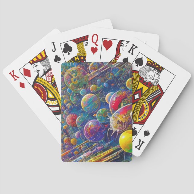 Jeu De Cartes Space Race Poker jouer aux cartes (dos)