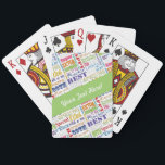 Jeu De Cartes Special 80th Birthday Party Personalized Gifts<br><div class="desc">Unique and special typography themed 80th birthday party decor and gifts. Text includes fierce and fab at 80. fabulous at 80, amazing 80th birthday party, extra special 80th birthday, happy 80th birthday, rocking 80th birthday, looking good at 80, and amazing 80th birthday. Bright colorful text in yellow, pink, purple, blue,...</div>