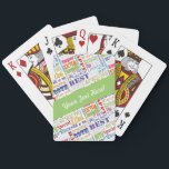 Jeu De Cartes Special 80th Birthday Party Personalized Gifts<br><div class="desc">Unique and special typography themed 80th birthday party decor and gifts. Text includes fierce and fab at 80. fabulous at 80, amazing 80th birthday party, extra special 80th birthday, happy 80th birthday, rocking 80th birthday, looking good at 80, and amazing 80th birthday. Bright colorful text in yellow, pink, purple, blue,...</div>