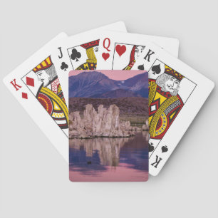 Jeu De Cartes Spectaculaire Lac Mono Dans L'Ombre