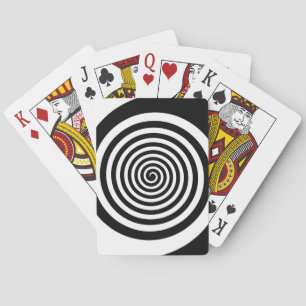 Jeu De Cartes Spirale hypnotique noir et blanc