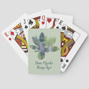 Jeu De Cartes Spirit Cercle Vert Lotus Fleur Nam Myoho Renge
