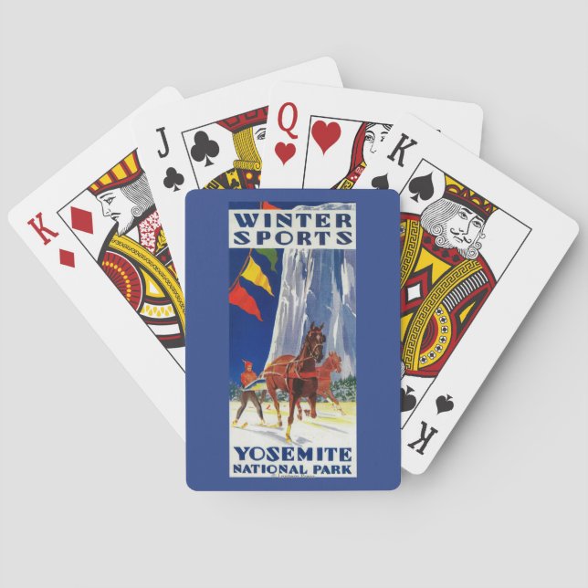 Jeu De Cartes Sports d'hiver chez Yosemite PosterYosemite, CA (dos)