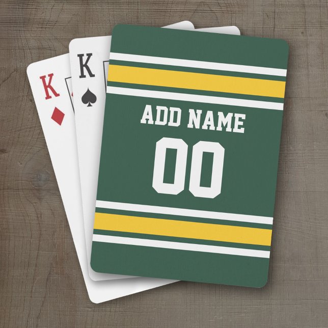 Jeu De Cartes Sports Team Football Jersey Nom personnalisé Numér (Personalized Playing Cards - Sports Jersey Design)