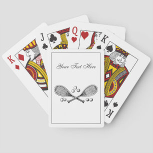 Jeu De Cartes Sports Vintage Raquettes de Tennis Croisées Balles