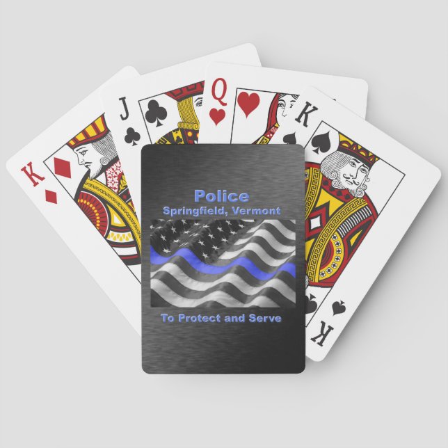 Jeu De Cartes Springfield, Vermont. Police (dos)