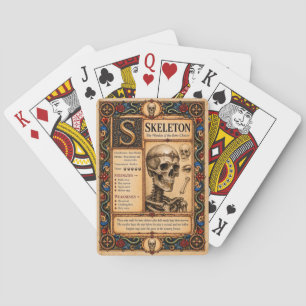 Jeu De Cartes Squelette, Art de Bestiaire Médiéval