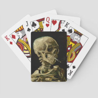 Jeu De Cartes Squelette avec cigarette allumée | Vincent van Gog